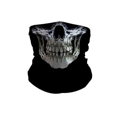 China Wholesale Sunscreen Skull Designed Cool Ice Silk Bandana Neck Scarf Tube Seamless Bandana for sale