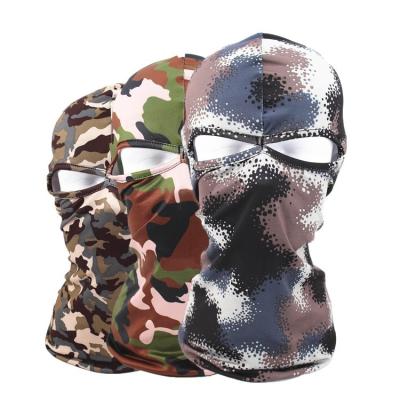 China Protect Hot Sale 2 Holes Full Face Cover Printed Camouflage Breathable Windproof Balaclava Design Cycling Ski Mask For Outdoor Sports for sale