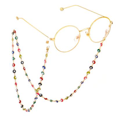 China Colorful Bohemia Stainless Steel Monocle Chain Sunglass Holder Strap Monocle Necklace Chain Rope For Women for sale