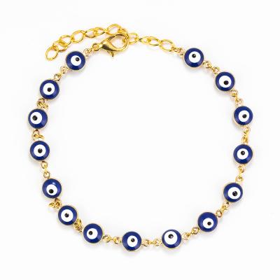 China Cheap Gold Plated Evil Eye Religious Lucky Eye Evil Eye Bracelet Nazar Bracelet For Protection From Evil for sale