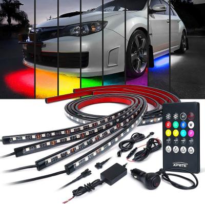 China RGB Car LED Strip Light 2021 New Car Underglow Led Ambient Exterior Neon Strip Light Full Chase RGB Led Car Underglow Lights for sale