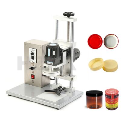 China HZPK DHZ-450B Food Tabletop Electric Beverage Flat Cap Screw Cap Screw Cap Plastic Semi-automatic Machine for sale