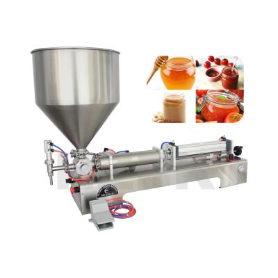 China HZPK Food Gasoline Full Pneumatic Horizontal Jam Water Bottle Liquid Detergent Paste Filling Machine for sale