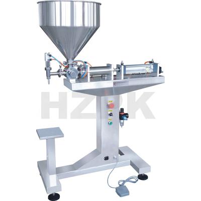 China HZPK G1LGD Horizontal Semi Automatic Customized Single Head Food Paste Chocolate Butter Jam Water Bottles Bags Filling Machine for sale