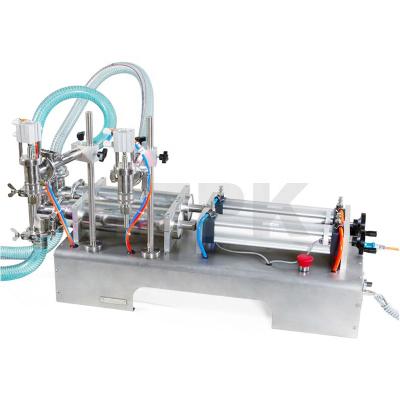 China HZPK Food Beverage Beverage Filling Machine Semi Automatic Liquid Liquid for 0.4-0.6mpa Double Bottle Small Head Liquid Filling Machine for sale