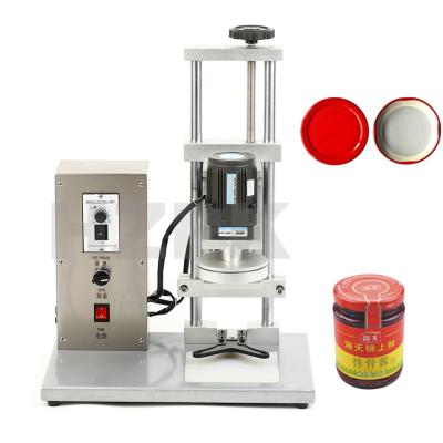 China HZPK DHZ-450B Food Table Top Twist Off Semi-automatic Plastic Glass Jar Bottle Screw Capping Machine For Metal Lids for sale