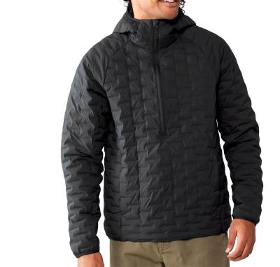 China Breathable Down Jacket Factory Price OEM Custom Mens Coats Quilted Design 86% Nylon/14% Spandex Reinforced Shoulder Padding for sale