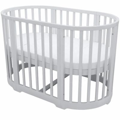 China Cnvertible Multifunctional 5 in 1 Convertible Wooden Baby Crib Bed Crib Hutch for sale