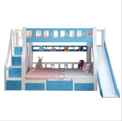 China Multifunctional Wooden Bunk Bed Boys Bunk Bed Kids Bunk Bed With Slide for sale