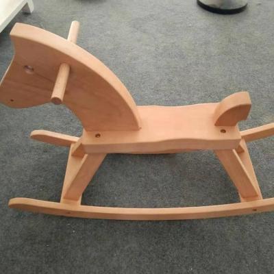 China Eco-friendly Kids Baby Kids Wooden Toddler Rocking Animal Ride Rocking Horse Toy For Sale for sale