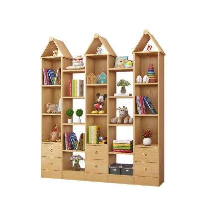 China Nature Beautiful Multifunctional Bookshelf Study Furniture School Furniture Solid Wood MDF Bookcase for sale