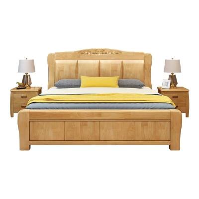 China Bedroom Bed Nature Solid Wood Storage Bed Designs Nordic Style Hotel Storage Bed View For Hotel for sale