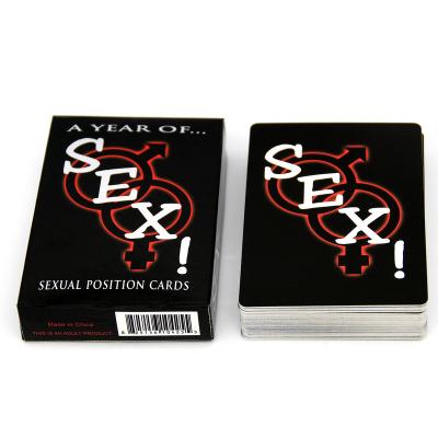 China Customized sexy BEDROOM game card SEX 50bond command bedroom paper maker battle game adult coupleparty game English for sale