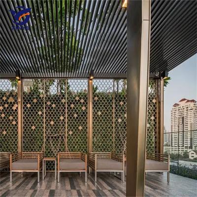 China Art Deco Laser Cut Metal Artwork Garden Screening Panel Stainless Steel Divider Screen Partition for sale