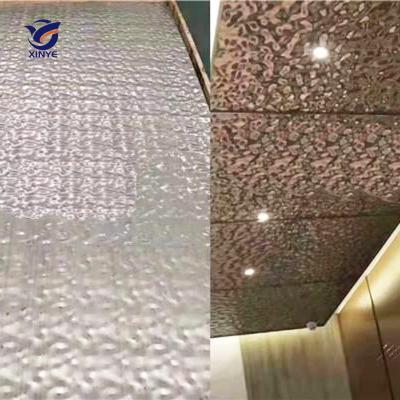 China Modern Decorative Embossing Water Ripple Pattern Stainless Steel Honeycomb Sheet For Building Ceiling Cladding for sale