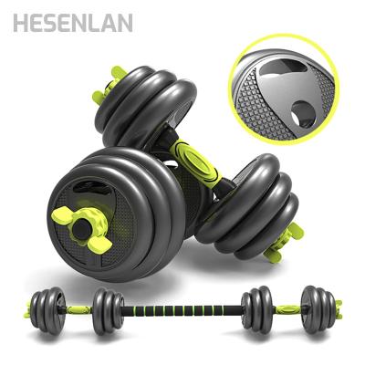 China DB-2325 Combinable Rubber Dumbbell, Barbell and AB Roller/Fitness Wheel Set - Bodybuilding Equipment for sale