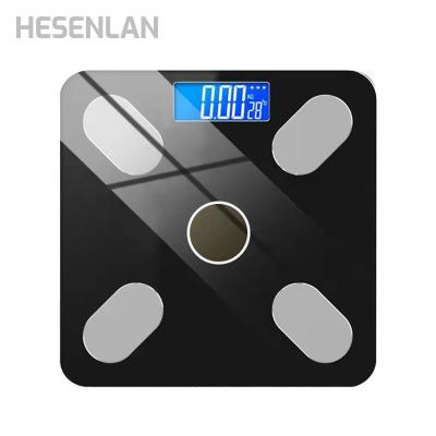 China Bathroom Steel Glass Electronic Wireless Weight Tube+PU FS-4302 Digital Personal Analyzer Scale for sale