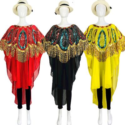 China Ankara print dress Africa women kitenge designs dress Africa clothing Africa casual dress very appealing heavy beaded fancy kaftan / Farasha for sale