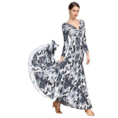 China Modern Dance Ballroom Dance Dress Adult Waltz Flamenco Costumes Dresses Standard Social Standard Social Dress for sale