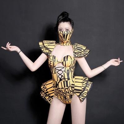 China from above & Tees Printed DJ Ballroom Apparel Hip-Hop Stage Costumes New Personality Sexy Costume for sale