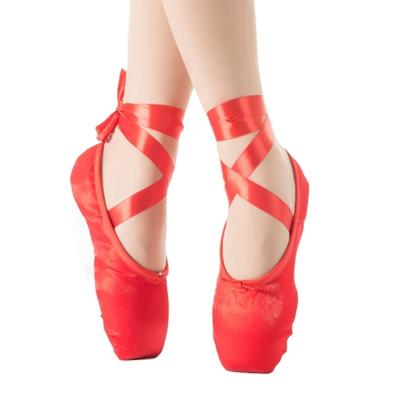 China Good Quality Professional Performance Kids Practice Practice Children's Dancer Pointe Shoes Satin Ties Toe Ballet Shoes For Sale for sale