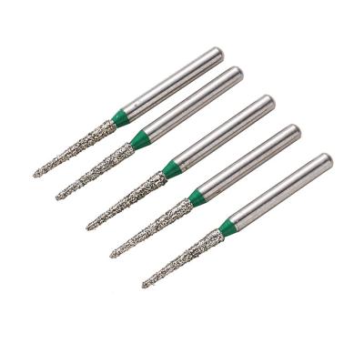 China Green Dental Diamond Burs For Grinding Metal Plastic / Porcelain Standard Size for sale