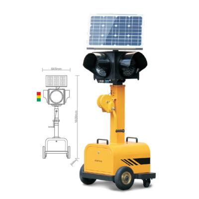 China Popular Products 645*645*1600mm Road Emergency Lights Mobile Lights 60Ah Solar Signal Light for sale