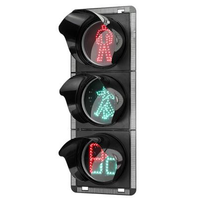 China Traffic Safety Led Warning Light Goods Ip53 Ip55 200mm High Quality Red Green Pedestrian Warning Light for sale