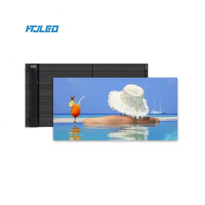 China Commercial Environmental Advertising Screen Solutions IP65 Outdoor Mall Mesh Curtain Window See-Through Glass Advertising Transparent LED Display for sale