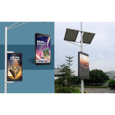 China Advertising/Message Road Street P3/P4/P5/P6 Street Pole Lamp Full Color Outdoor Waterproof Advertising Screen Display for sale