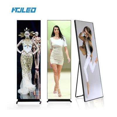 China Creative Advertising Advertising HD Led Display Portable Indoor Mirror Screen P2.5mm TV LED Poster Digital Panel for sale