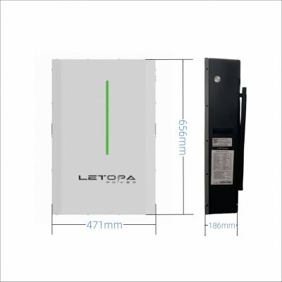 China Solar Energy Storage Systems Letopa Deep Cycle Power Wall Home Battery Off Grid Solar Storage System Lifepo4 51.2v 48v 100ah Pure Battery Lithium Solar for sale