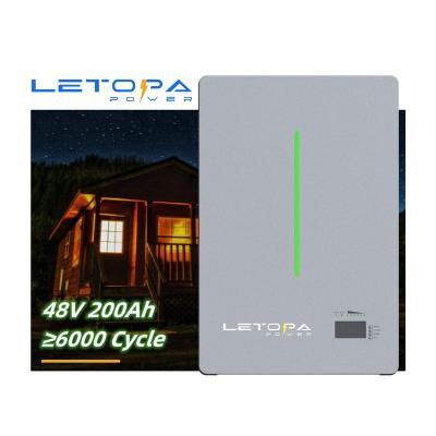 China LETOPA Powerwall 10kWh 20kWh 30kWh 48v 200ah Smart Lithium Ion LiFePO4 Batteries Hybrid Inverter Home Solar Energy Storage Batt PW48200A for sale