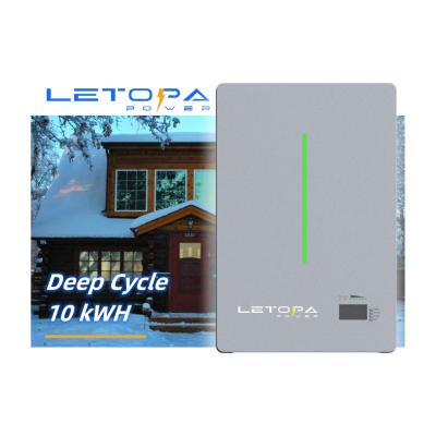 China Home Solar Energy Storage System LETOPA 6000 Smart Deep Cycle Power Wall 10KWH LiFePO4 Lithium Battery 48V 200Ah Solar Energy Storage Battery Home Energy Storage for sale