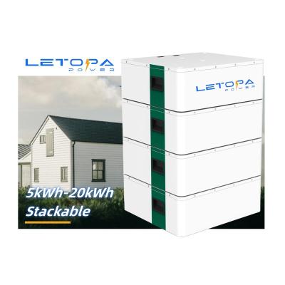 China Letopa YY48100S stackable solar battery storage systems lithium stack battery with off grid solar power system 100Ah for sale