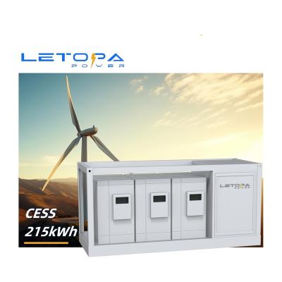 China Commercial&Industrial LETOPA Container Battery Energy Storage System Solar Storage Energy Storage Container 1mw Battery 1290kWh ESS for sale