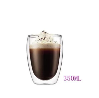 China Wholesale Viable Double High Borosilicate Heat Resistant Glass Coffee Mug for sale