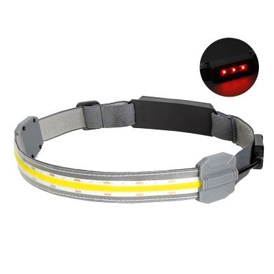 China ABS+PC New Style LED Headlamp Portable COB Headlight With Built-in Battery Flashlight Micro USB Head Lamp RechargeableFloodlight Torch for sale