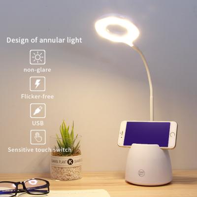 China Eye Care / Flexible Neck / Touch Switch Dimmer China Factory Smart USB Modern Table Led Rechargeable Lamp With Touch Switch Led Desk Light Lamp for sale