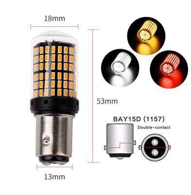 China free shipping brake light promotion 1157 BAY15D led bulbs 144smd CanBus lamp for turn signal light 12V 1157-3014--144SMD for sale