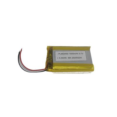 China Rechargeable Toys 1500mAh 3.7V Lithium Polymer Battery Li Polymer Battery Customized 853450 Battery for sale