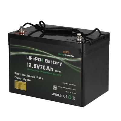 China Universal CE UN38.3 12v 70ah Car Battery Lithium Iron Phosphate 48v Golf Cart Scooter LiFePO4 Battery Pack MC-1270F for sale