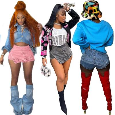 China Anti-wrinkle DK F207 Y2K new design plus size women clothing booty shorts sexy zipper summer skinny jeans shorts women lady for sale