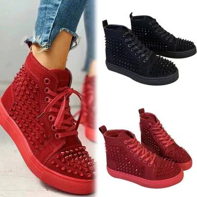 China 2021 fashion trend fashion fancy rivet diamond plus size highstreet tis amazon shoes the latest chic hot sale sneakers for sale