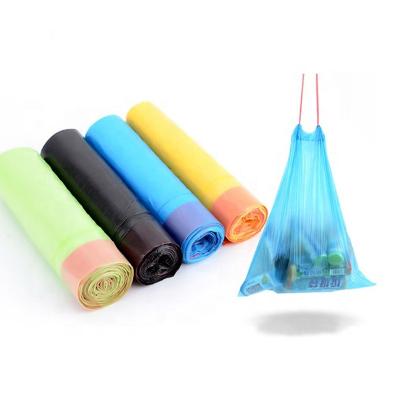 China Hot Sale 100% Recyclable Biodegradable Garbage Bags With Drawstring Garbage Bags for sale