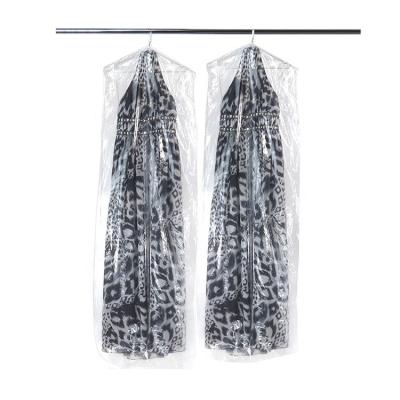 China Disposable Custom Clear High Quality Poly Garment Bags For Long Dress Cover Protector Bags for sale