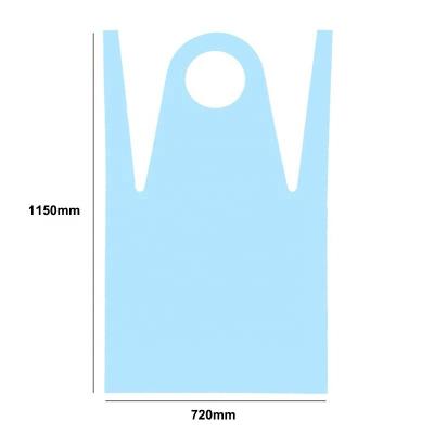 China SANITARY Custom Waterproof Protective Workwear Blue LDPE Disposable Plastic Apron For Operating for sale