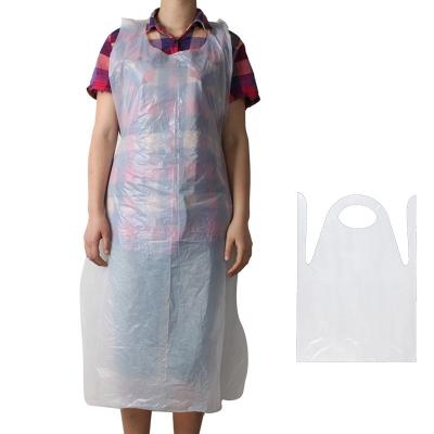 China Recyclable Wholesale White Disposable PE Apron Waterproof Protective Plastic Aprons for sale