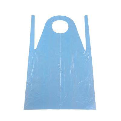 China Recyclable Blue Customized Disposable Plastic Aprons Wash Free Aprons For Cooking Kitchen Aprons for sale