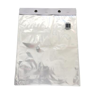 China Food Grade High Recyclable Transparent PPE Lettuce Bags With Secure Cardboard Header for sale